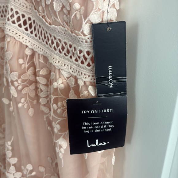 Lulu's Blush Lace Detail Dress - Picture 3 of 7